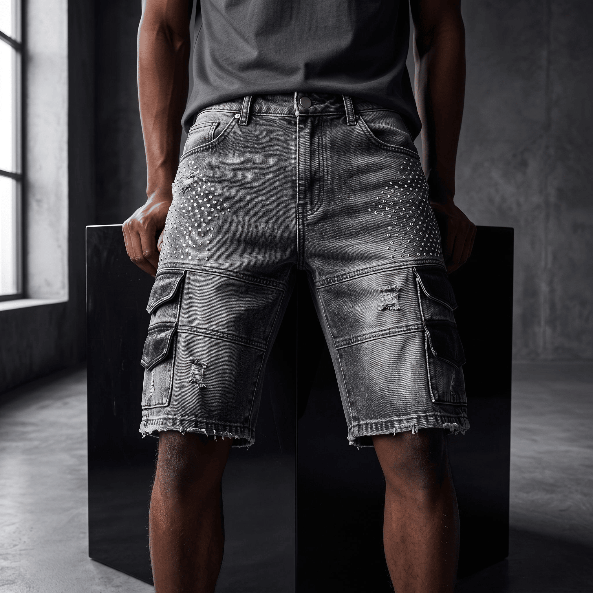 Denim shorts
