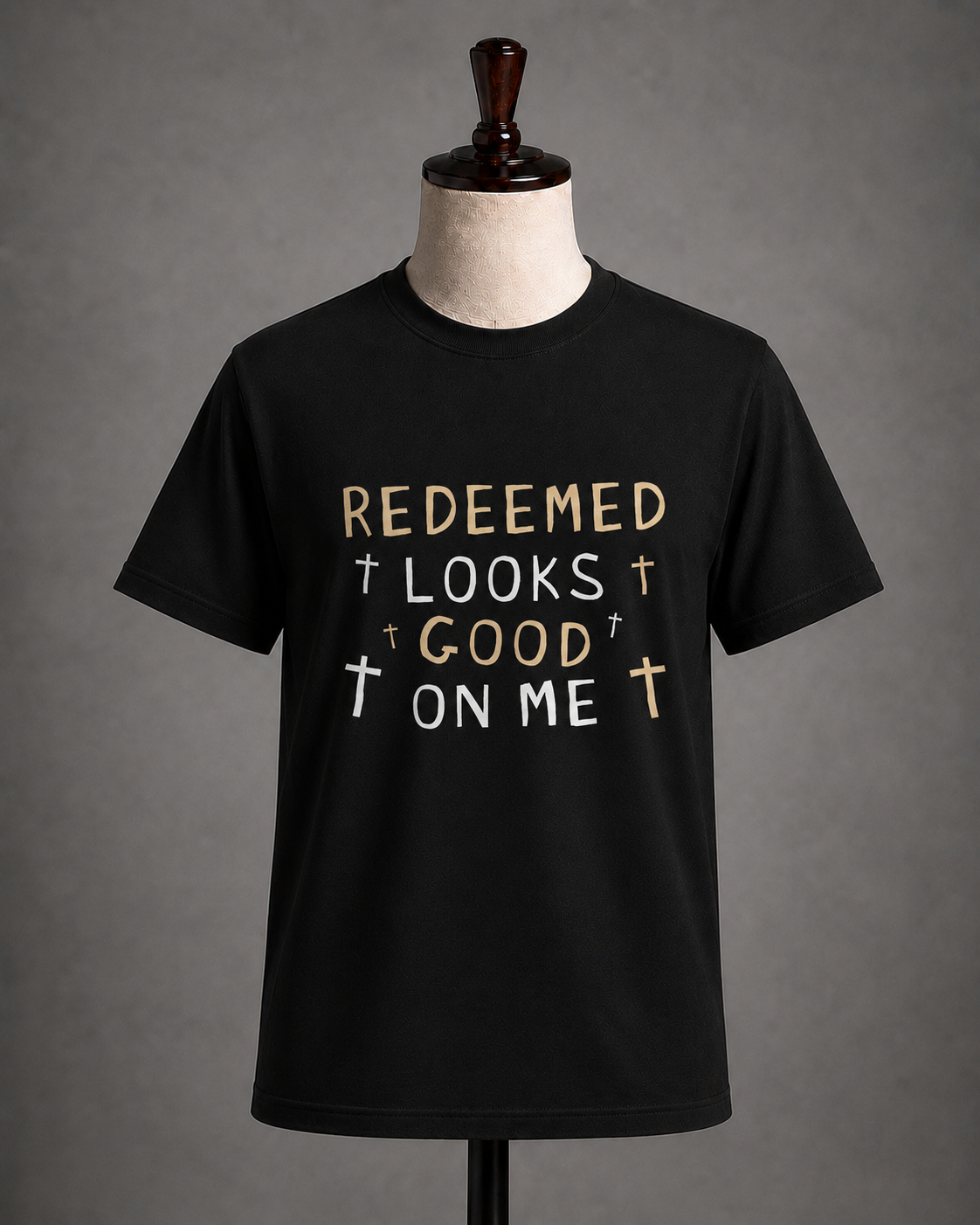 Redeemed Looks Good On Me. Premium Cotton Graphic T-Shirt | Lightweight