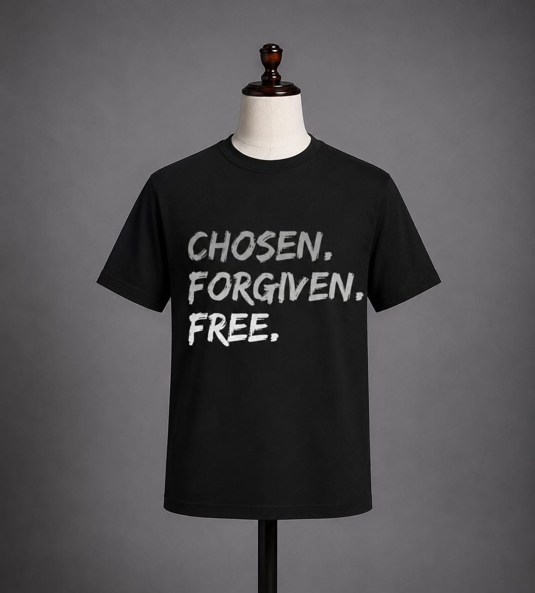 Chosen. Forgiven. Free. Premium Cotton Graphic T-Shirt | Lightweight